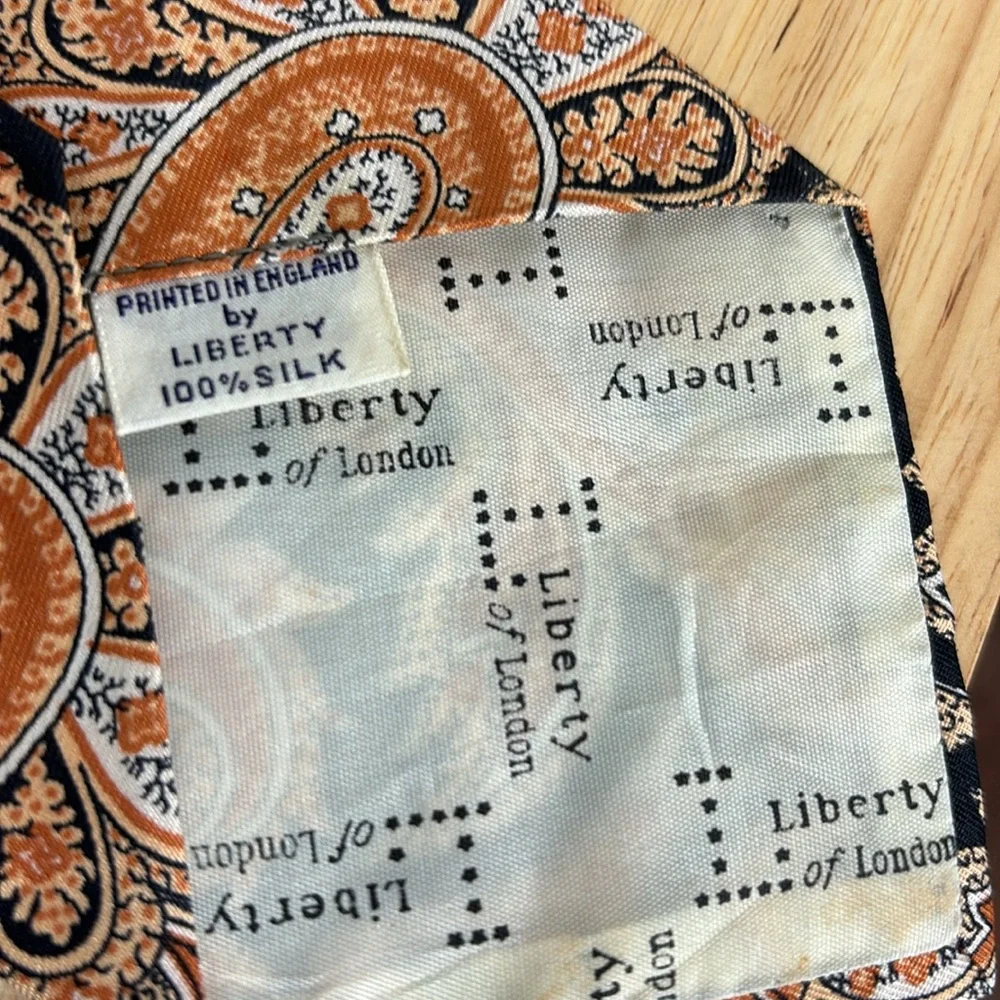 Bundle 4 VINTAGE ties from Clappers wide ties includes 2 Silk LIBERTY OF LONDON